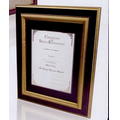 11"x14" Dark Walnut Hardwood Certificate Frame w/ Antique Gold Trim